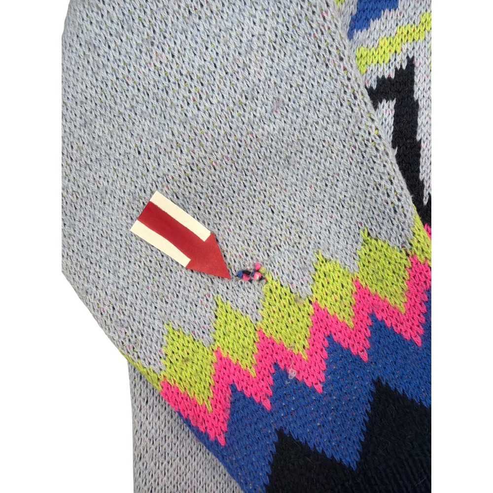 Kate Spade Blue Fair Isle Wool Alpaca Blend Crew Neck Sweater Size M - Picture 3 of 6